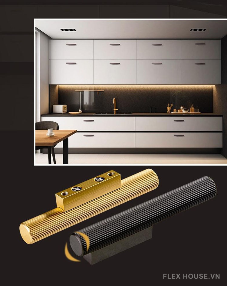 Tay nắm hợp kim nhôm vân sọc hiện đại HJ990 5 Tay nắm hợp kim nhôm vân sọc hiện đại HJ990 10