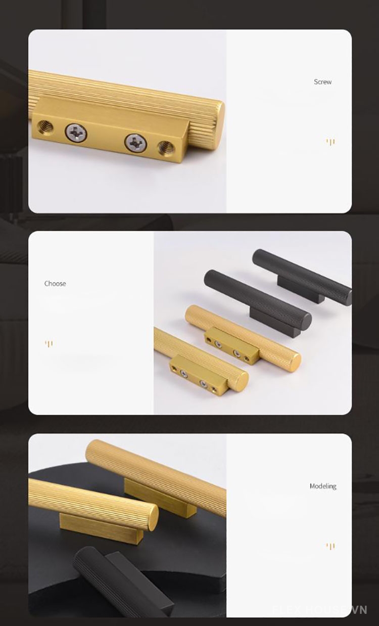 Tay nắm hợp kim nhôm vân sọc hiện đại HJ990 9 Tay nắm hợp kim nhôm vân sọc hiện đại HJ990 14