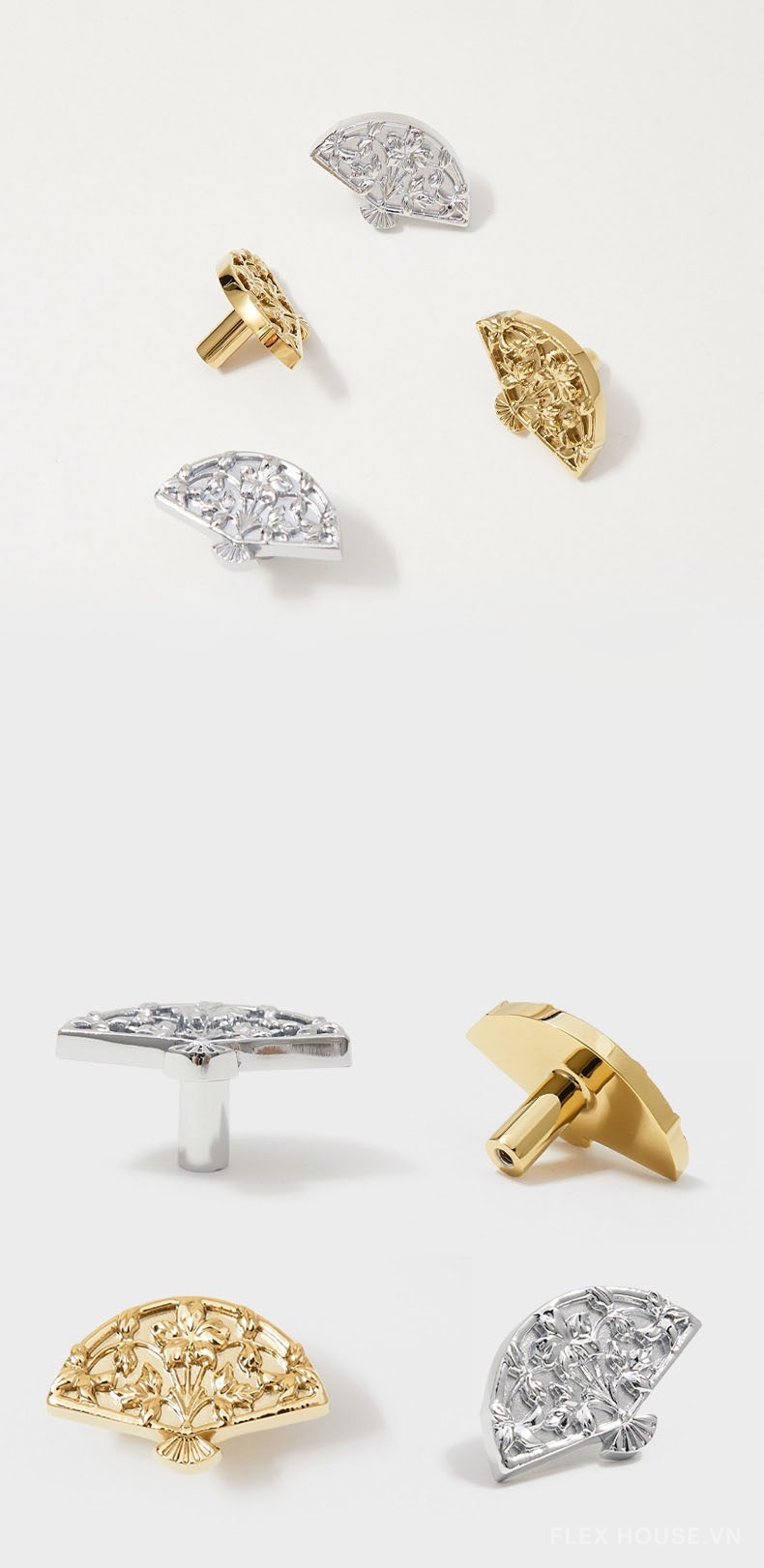 Tay nắm ngăn kéo hình cánh quạt bằng đồng PALO985 1 Tay nắm ngăn kéo hình cánh quạt bằng đồng PALO985 6