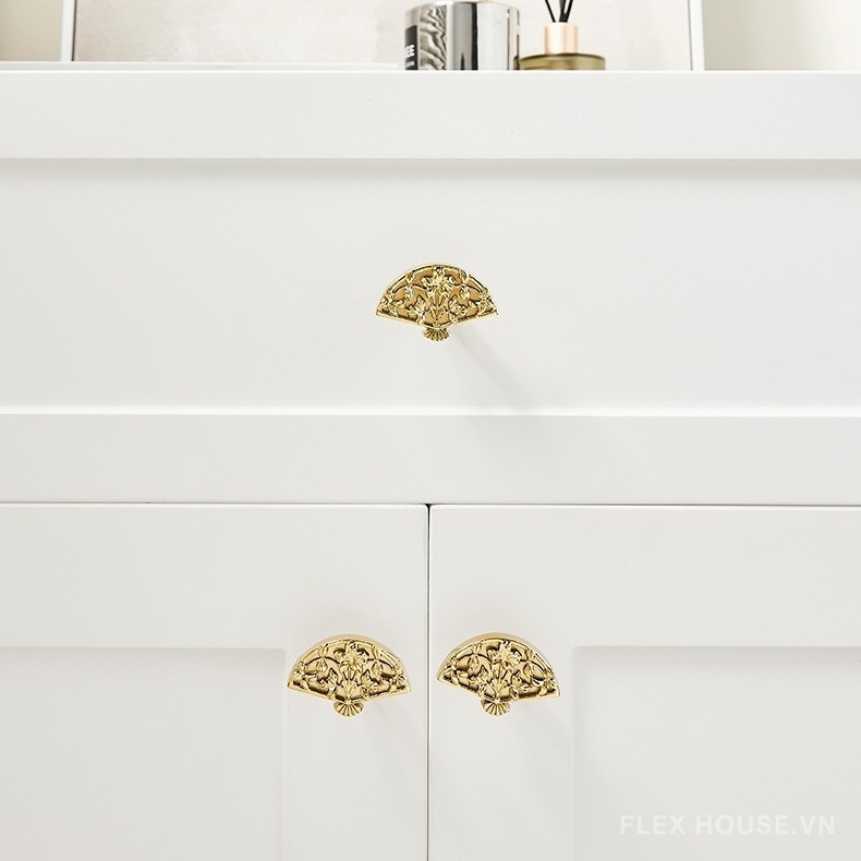 Tay nắm ngăn kéo hình cánh quạt bằng đồng PALO985 6 Tay nắm ngăn kéo hình cánh quạt bằng đồng PALO985 11