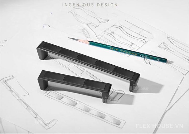 Tay nắm ngăn kéo tủ hợp kim kẽm hiện đại HJ397 3 Tay nắm ngăn kéo tủ hợp kim kẽm hiện đại HJ397 8