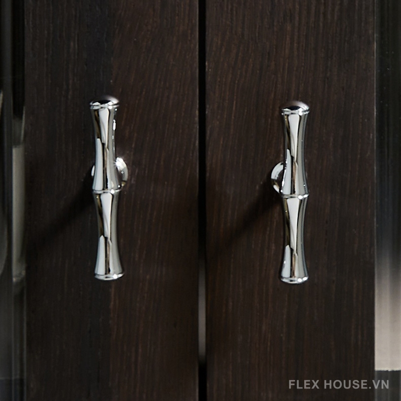 Tay nắm tủ đồng màu bạc kiểu đốt tre PALO6218 7 Tay nắm tủ đồng màu bạc kiểu đốt tre PALO6218 11