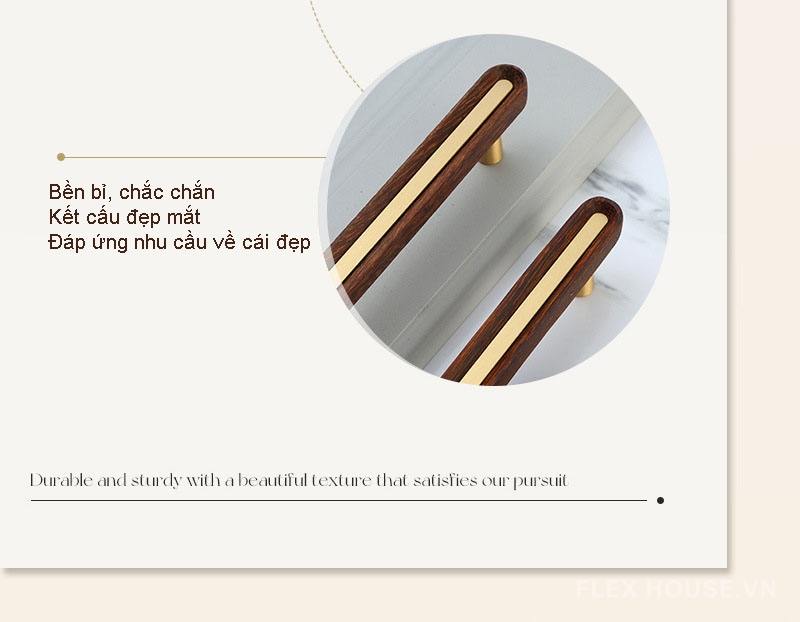 Tay nắm tủ gỗ phối đồng kiểu Bắc Âu cao cấp MT882 11