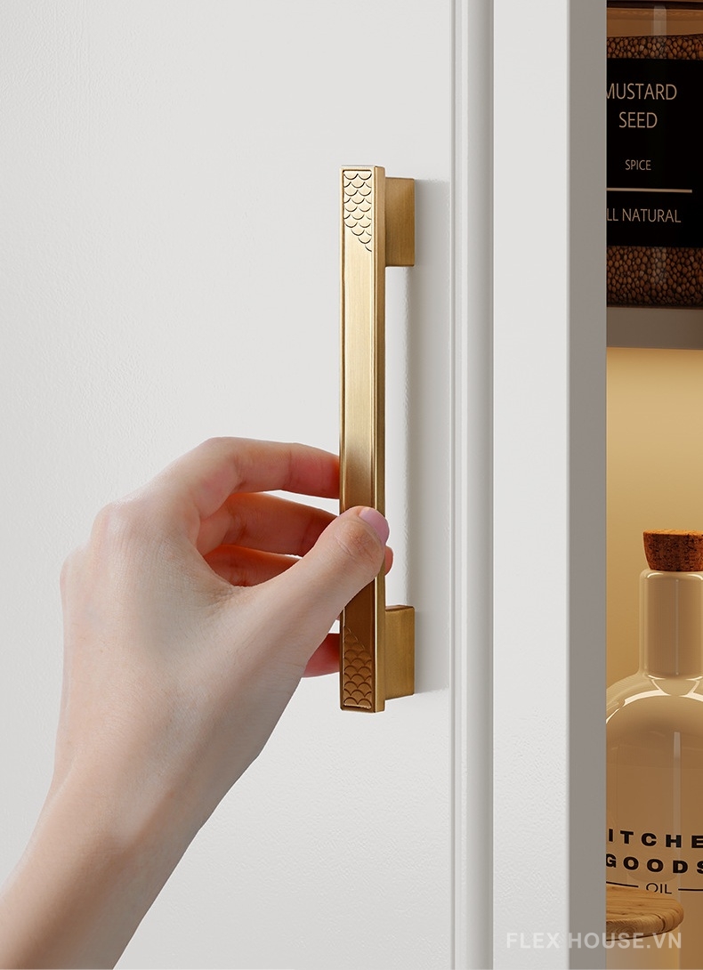 Tay nắm tủ hợp kim Á Đông họa tiết vẩy cá HJ440 4 Tay nắm tủ hợp kim Á Đông họa tiết vẩy cá HJ440 10