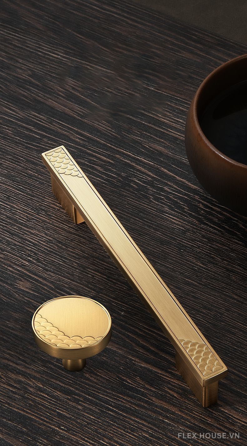 Tay nắm tủ hợp kim Á Đông họa tiết vẩy cá HJ440 1 Tay nắm tủ hợp kim Á Đông họa tiết vẩy cá HJ440 7