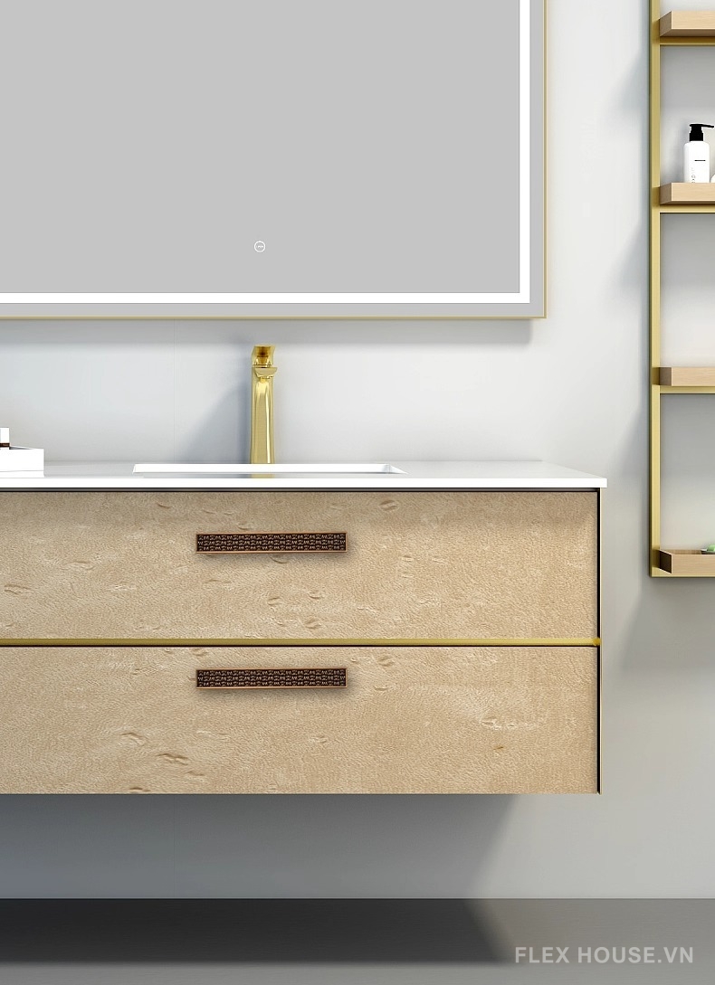 Tay nắm tủ hợp kim họa tiết dệt lưới nổi JTJ74 8