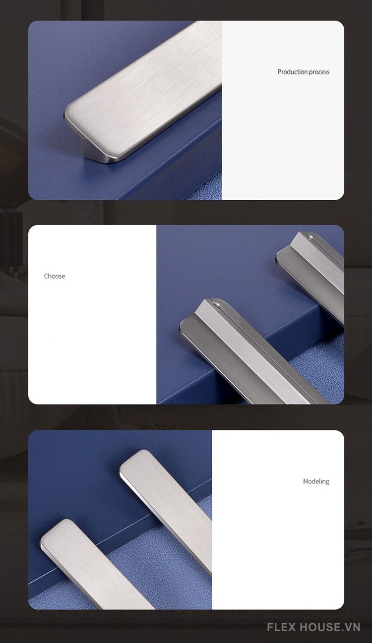 Tay nắm tủ hợp kim nhôm dáng chữ nhật HJ483 7 Tay nắm tủ hợp kim nhôm dáng chữ nhật HJ483 12