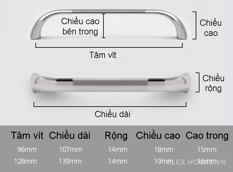 Tay nắm tủ hợp kim nhôm màu bạc hiện đại KK8802 4 Tay nắm tủ hợp kim nhôm màu bạc hiện đại KK8802 8