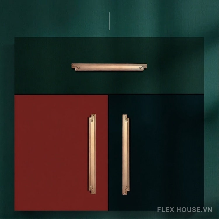 Tay nắm tủ hợp kim phong cách Á Đông HJ4339 6