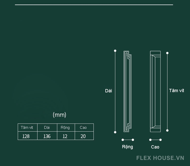 Tay nắm tủ hợp kim phong cách Á Đông HJ4339 10