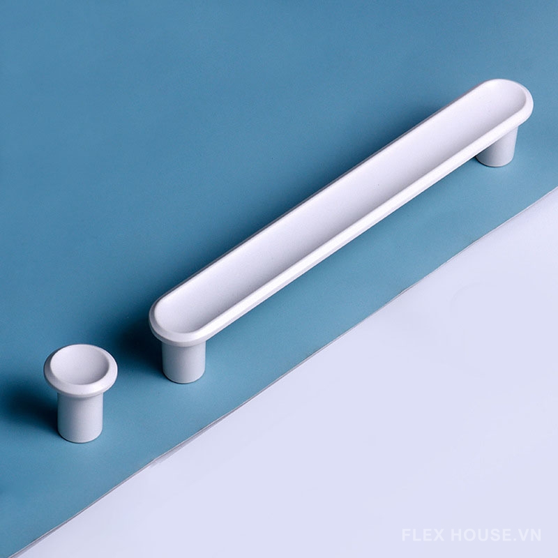 Tay nắm tủ hợp kim tối giản màu trắng HJ6044 (6) Tay nắm tủ hợp kim tối giản màu trắng HJ6044 1