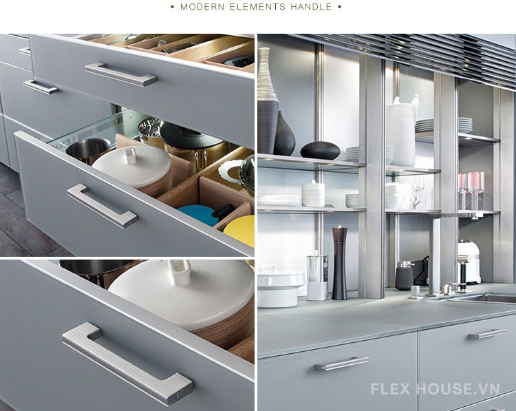 Tay nắm tủ hợp kim màu crom hiện đại tối giản HJ3275 3 Tay nắm tủ hợp kim màu crom hiện đại tối giản HJ3275 8