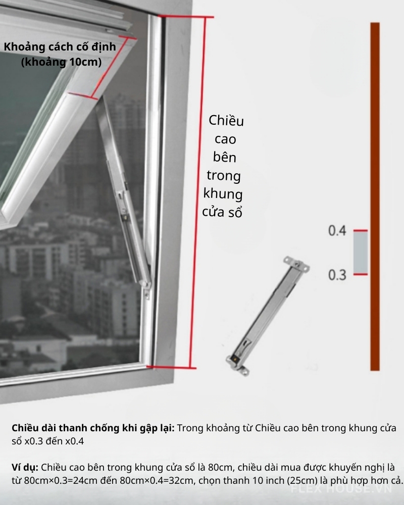 Thanh chống cửa sổ thép không gỉ KD2071 4 Thanh chống cửa sổ thép không gỉ KD2071 7