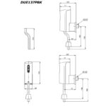 Van cảm ứng tiểu nam dương tường TOTO DUE137PBK