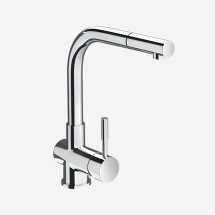 Vòi bếp nóng lạnh bằng đồng dây rút Inax SFV-1013SX