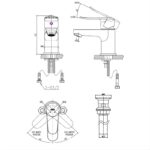 Vòi chậu nóng lạnh đặt bàn Inax LFV-2012S-R