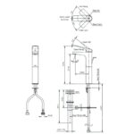 Vòi chậu lavabo gật gù nóng lạnh cổ cao Rei-S TOTO TTLR302FV-1R