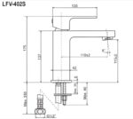 Vòi chậu lavabo nóng lạnh đặt bàn Inax LFV-402S (1)