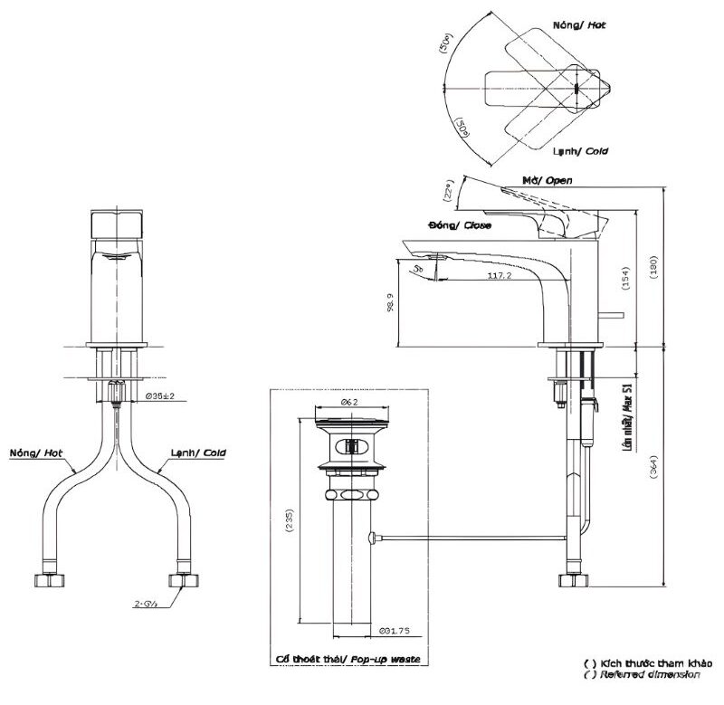 Vòi chậu rửa gật gù nóng lạnh GE TOTO TLG07301V 2 Vòi chậu rửa TLG07301V gật gù nóng lạnh GE TOTO TLG07301V (1)