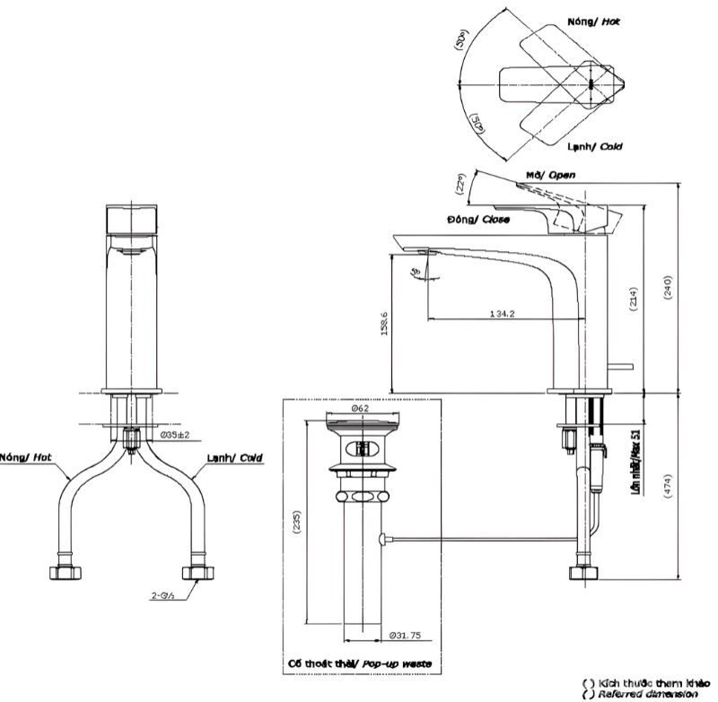 Vòi chậu rửa đặt bàn cổ cao nóng lạnh TOTO TLG07303V 2 Vòi chậu rửa đặt bàn cổ cao nóng lạnh TOTO TLG07303V