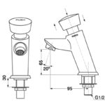 Vòi lavabo bán tự động nước lạnh TOTO DL102