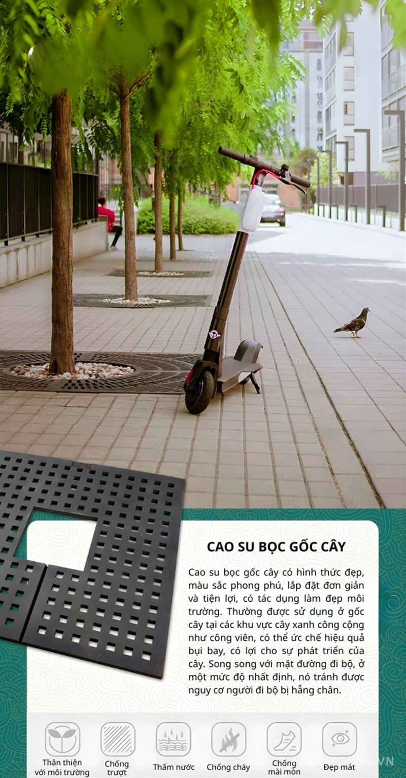 Đệm cao su bảo vệ cây thấm nước chống trơn trượt GV57 1 Đệm cao su bảo vệ cây thấm nước chống trơn trượt GV57