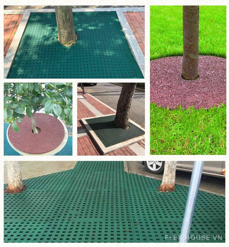 Đệm cao su bảo vệ cây thấm nước chống trơn trượt GV57 11 Đệm cao su bảo vệ cây thấm nước chống trơn trượt GV57