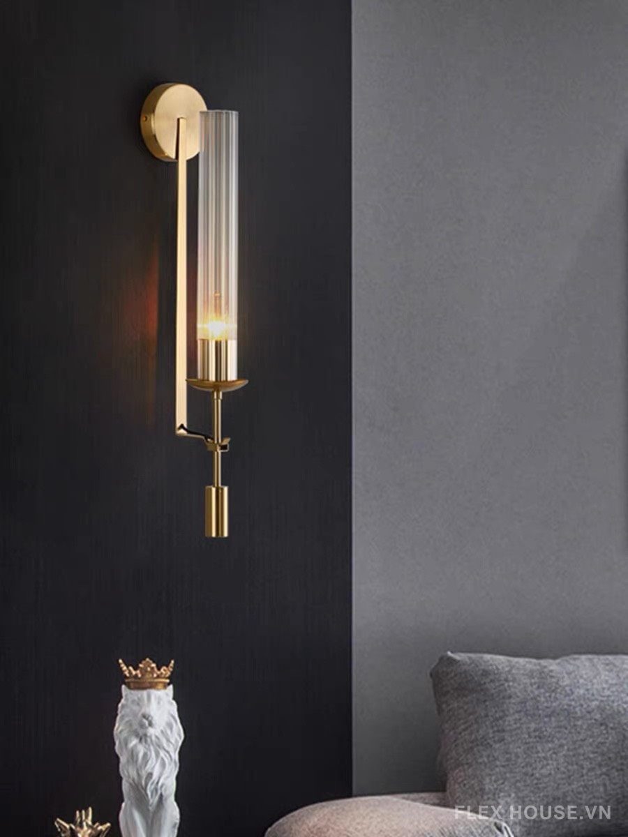 Đèn gắn tường hợp kim xi chao ống nghệ thuật VK142