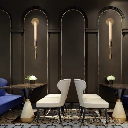 Đèn gắn tường hợp kim xi chao ống nghệ thuật VK142