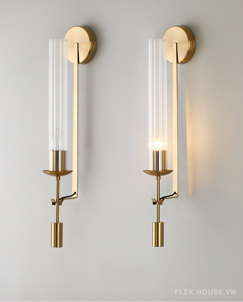 Đèn gắn tường hợp kim xi chao ống nghệ thuật VK142