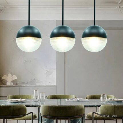 Đèn thả trần thủy tinh hình cầu tối giản TT44D