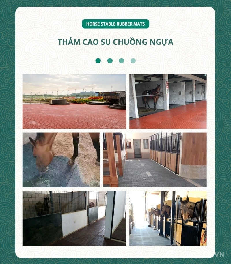 Gạch cao su lát sân chuồng ngựa chống trượt GV158 1 Gạch cao su lát sân chuồng ngựa chống trượt GV158