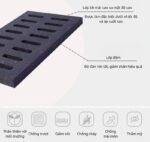 Nắp cống cao su chống trơn trượt thoát nước nhanh GV18