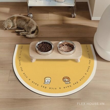 Tấm thảm lót sàn lót bát ăn cho chó mèo XF9727.02