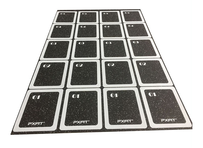 Thảm cao su phòng gym trong nhà in UV chống trượt GV92 4 Thảm cao su phòng gym trong nhà in UV chống trượt GV92