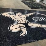 Thảm cao su phòng gym trong nhà in UV chống trượt GV92