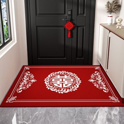 Thảm chùi chân Song Hỷ Phúc Lộc decor lễ tết XF2557.01
