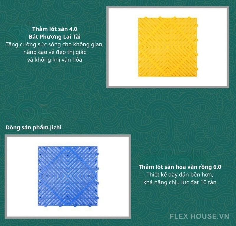 Thảm lắp ghép PP chống trượt chịu tải garage GV246