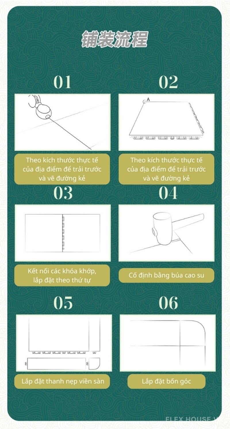 Thảm lắp ghép PP chống trượt chịu tải garage GV246