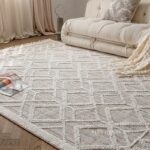 Thảm Ma-rốc dệt nổi 3D tua rua sợi nhiều màu XF5382