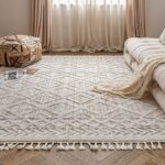 Thảm Ma-rốc dệt nổi 3D tua rua sợi nhiều màu XF5382