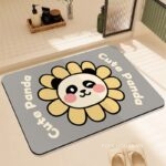 Thảm nhà tắm ban công hình panda hoa cúc XF1651