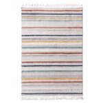 Thảm phong cách Bắc Âu sọc đa sắc tua rua XF5386
