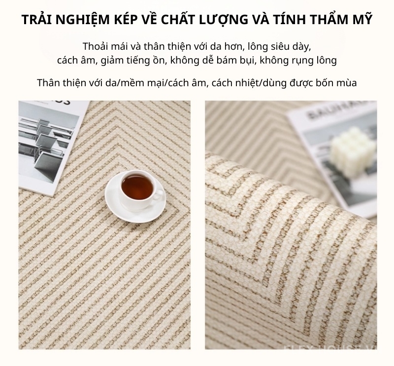 Thảm phòng khách hiện đại kẻ sọc tối giản XF3099 1 Thảm phòng khách hiện đại kẻ sọc tối giản XF3099
