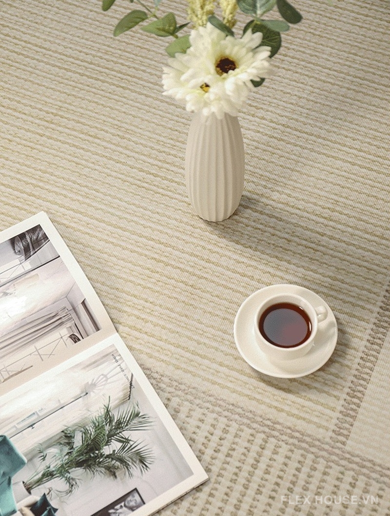 Thảm polyester dệt kiểu sisal hiện đại XF3095 4 Thảm polyester dệt kiểu sisal hiện đại XF3095