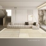 Thảm polyester dệt kiểu sisal hiện đại XF3095