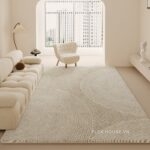 Thảm polyester hình bán nguyệt hiện đại XF7407