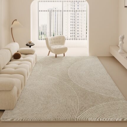 Thảm polyester hình bán nguyệt hiện đại XF7407