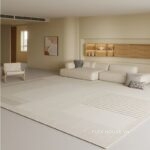 Thảm sofa phòng khách nhịp kẻ Zen Light XF3110