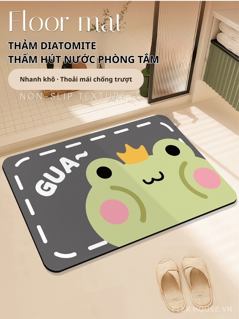 Thảm tảo cát decor nhà tắm Frog King XF1642 1 Thảm tảo cát decor nhà tắm Frog King XF1642